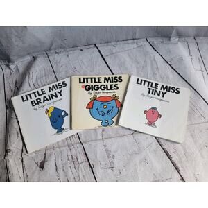 Vintage Set 3 Little Miss Brainy, Giggles And Tiny Early Educational Books